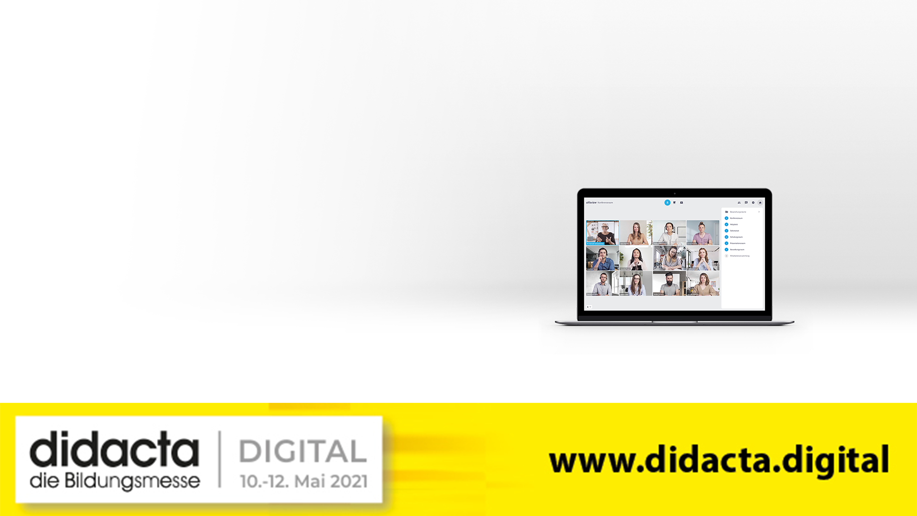 alfaview ist auf der didacta digital 2021. Zu sehen ist ein Banner der Veranstaltung
