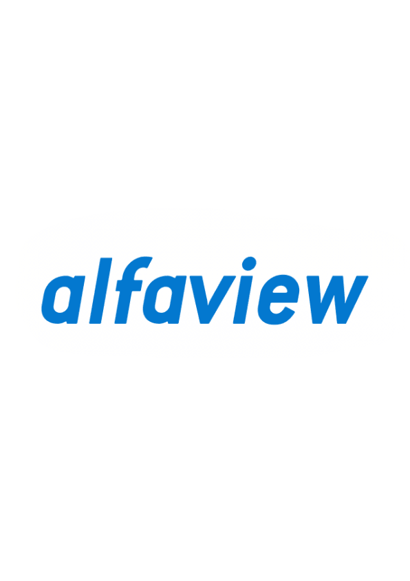 Logo alfaview blau