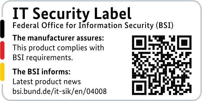 IT Security label for alfaview Professional